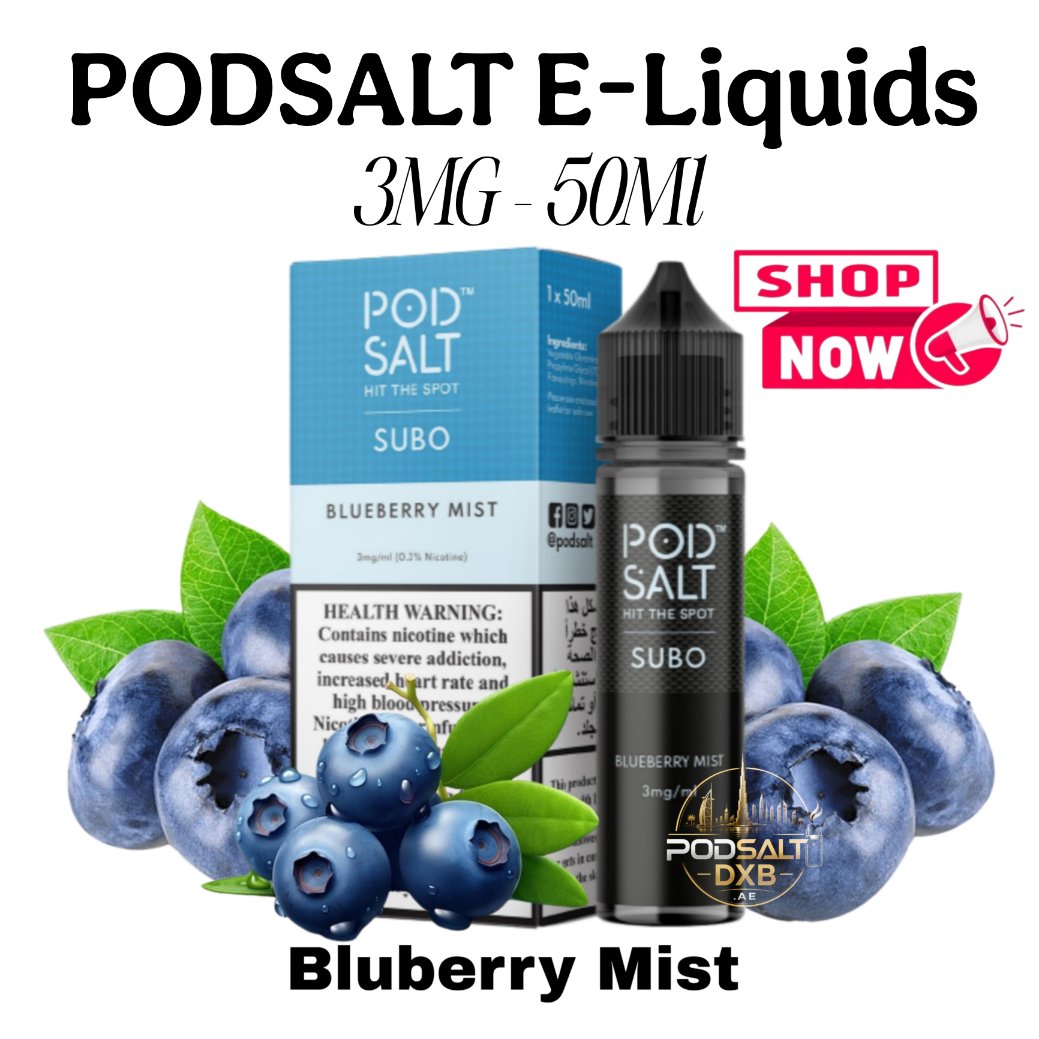 Pod Salt Eliquid 50ml 3MG Blueberry Mist