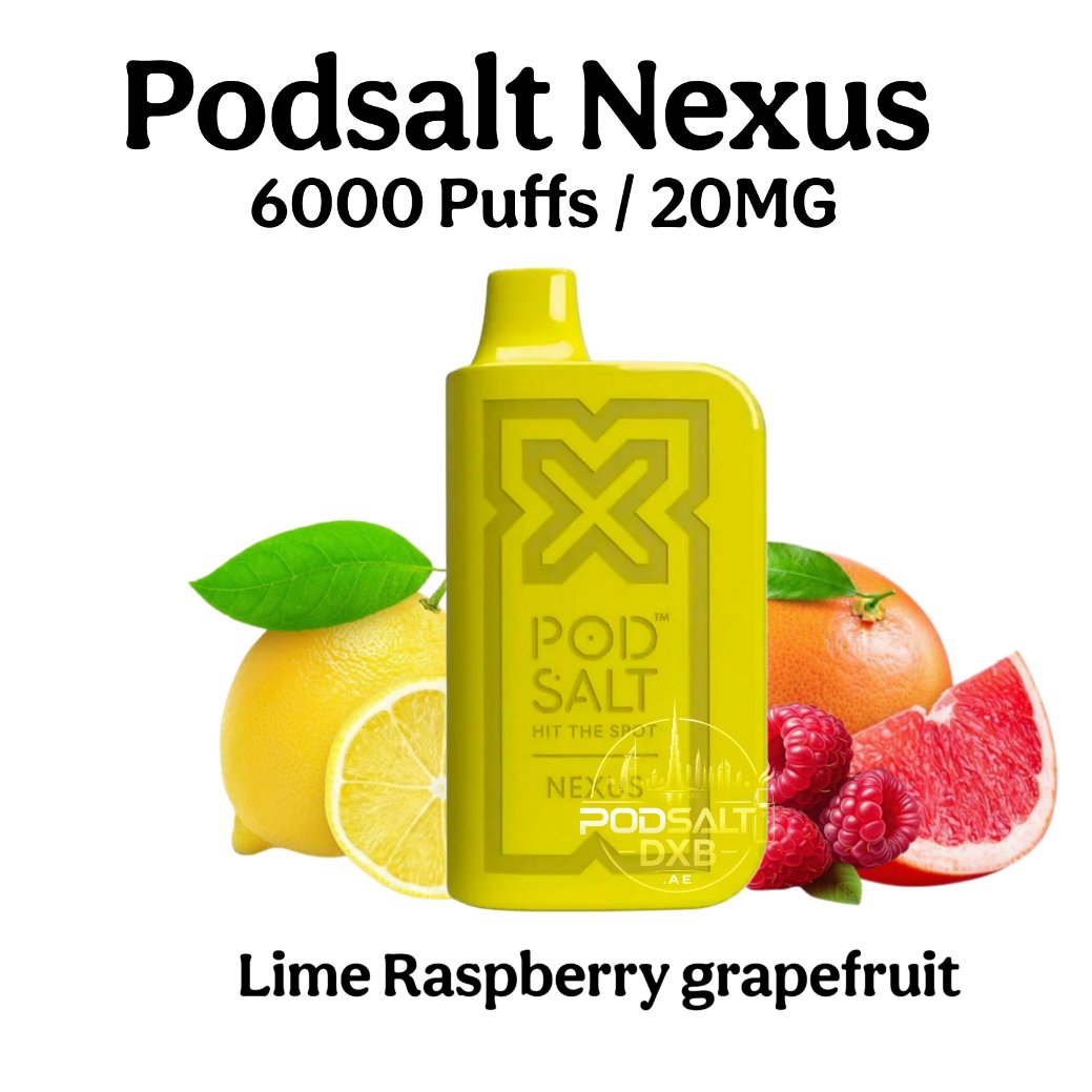 Pod Salt Nexus 6000 Puffs Lime Raspberry Grapefruit
