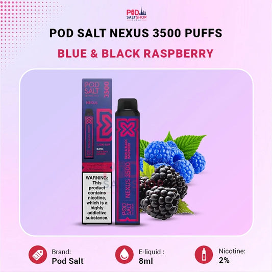 Pod Salt Nexus Blue and Black Raspberry 20mg/ml-3500 Puffs