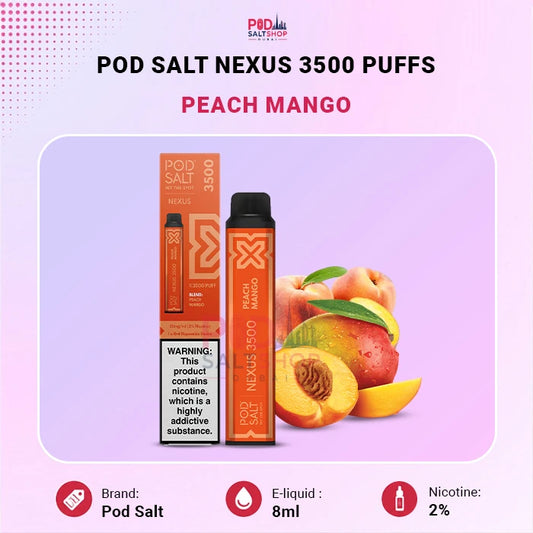 Pod Salt Nexus Peach Mango 20mg/ml-3500 Puffs