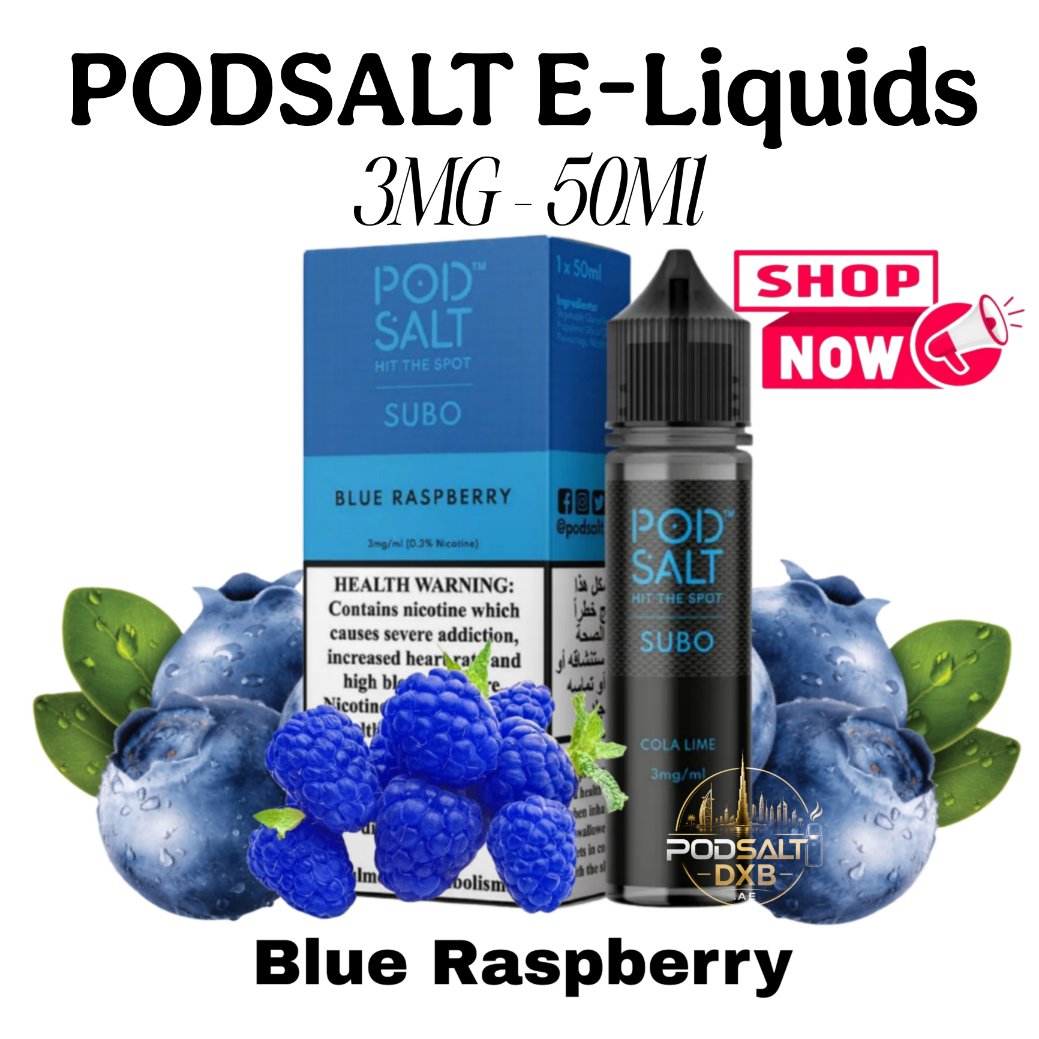 Pod Salt Eliquid 50ml 3MG Blue Raspberry