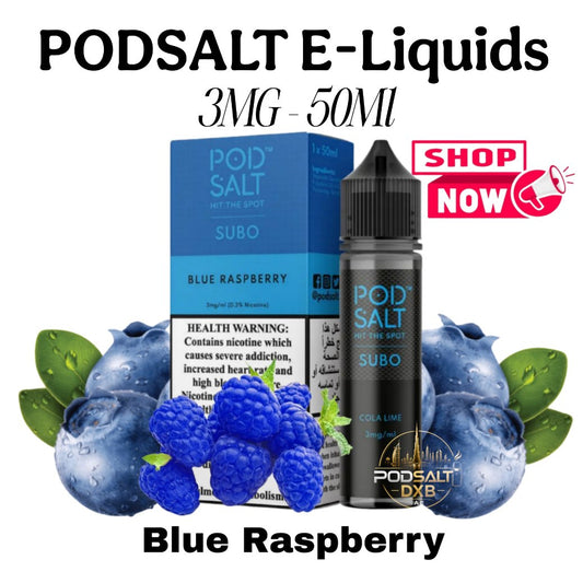 Pod Salt Eliquid 50ml 3MG Blue Raspberry