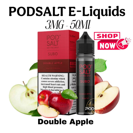 Pod Salt Eliquid 50ml 3MG Double Apple