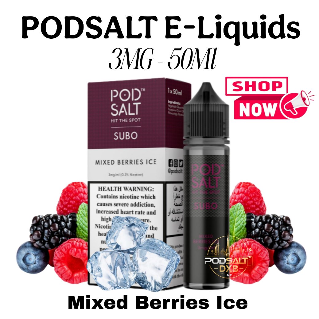 Pod Salt Eliquid 50ml 3MG Mixed Berries Ice