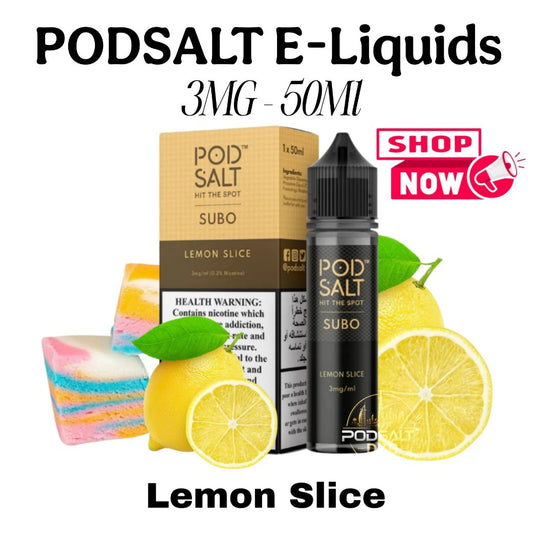 Pod Salt Eliquid 50ml 3MG Lemon Slice